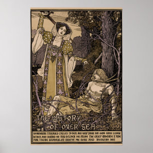 Vintage-Louis-Rhead-Cover für William-Morris-Gesch Poster