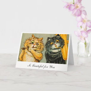 Vintage Louis Wain Katzen sind so dankbar für Sie Karte