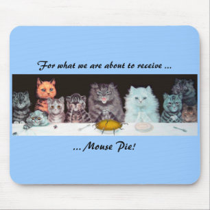 Vintage Louis Wain Katzen Thanksgiving-Mauspad Mousepad