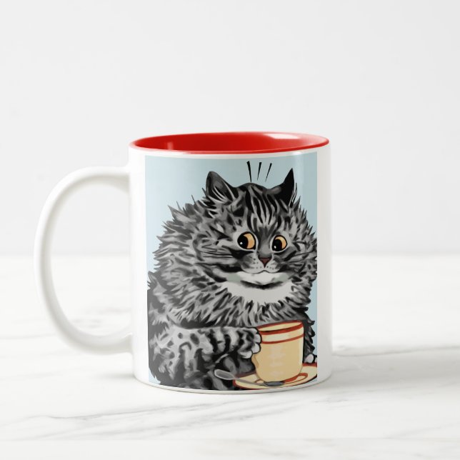 Vintage Louis Wain Zweifarbige Tasse (Links)