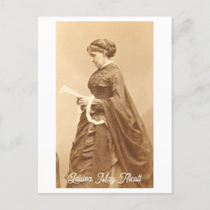 Vintage-Louisa-May-Alcott-Porträt Postkarte