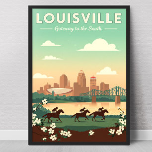 Vintage Louisville Kentucky Poster