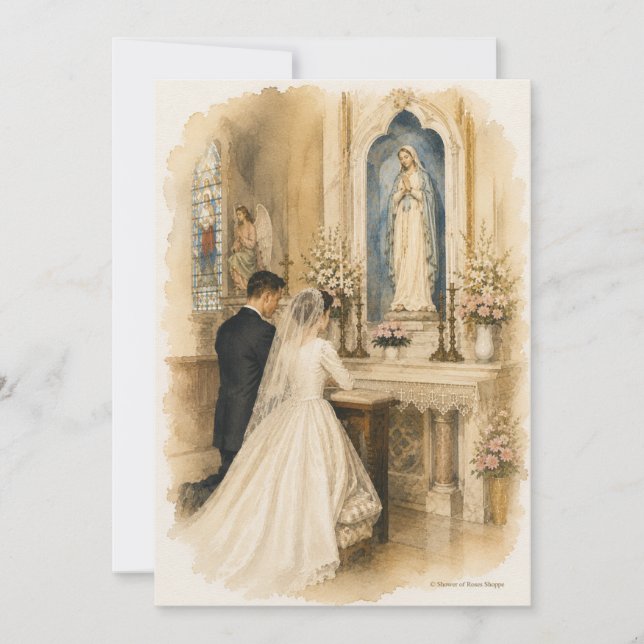 Vintage Lourdes Marianische Braut devotion katholi (Vorderseite)