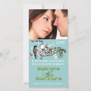 Vintage Love Birds Termin vormerken Ihr Foto Save The Date