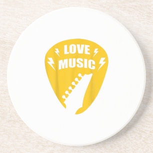 Vintage Love Guitar Music Lover Gift Getränkeuntersetzer