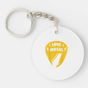 Vintage Love Guitar Music Lover Gift Schlüsselanhänger
