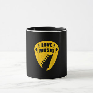 Vintage Love Guitar Music Lover Gift Tasse