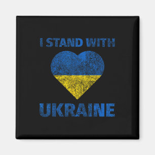 Vintage Love I Stand mit der Ukraine Unterstützung Magnet