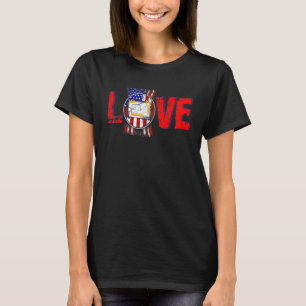 Vintage Love Stolze amerikanische Flagge Architekt T-Shirt