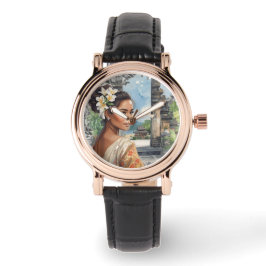 Vintage, Lovely Bali Women and Tropical Paradise Armbanduhr