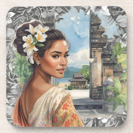 Vintage, Lovely Bali Women and Tropical Paradise Getränkeuntersetzer