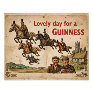 Vintage "Lovely Day for a Guinness" Premium Kunst  Poster