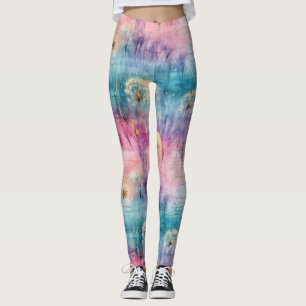 Vintage Löwenzahn-Abstraktmuster (6) Leggings