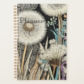 Vintage Löwenzahn Botanischer Planer/Journal Planer