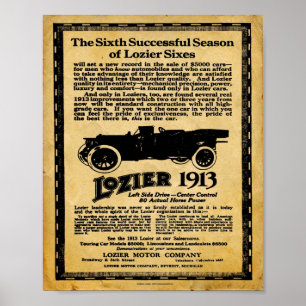 Vintage Lozier Automobile Print Poster