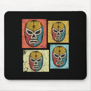 Vintage Lucha Libre Masken Lustige Retro Mexikanis Mousepad