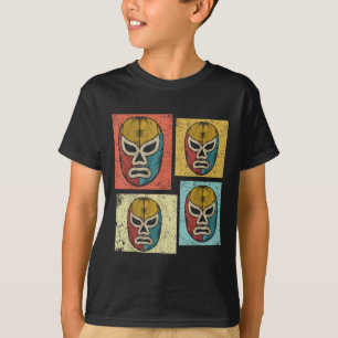 Vintage-Luchador-Masken Lustige Retro-Mexikanische T-Shirt