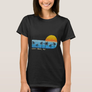 Vintage Lucky Bay, Au Palm Trees und Amphe; Sonnen T-Shirt