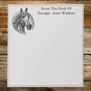 Vintage Lucky Horse Notizblock