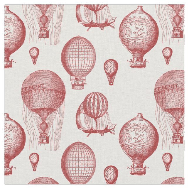 Vintage Luftballons in Maroon Stoff (Nahaufnahme)