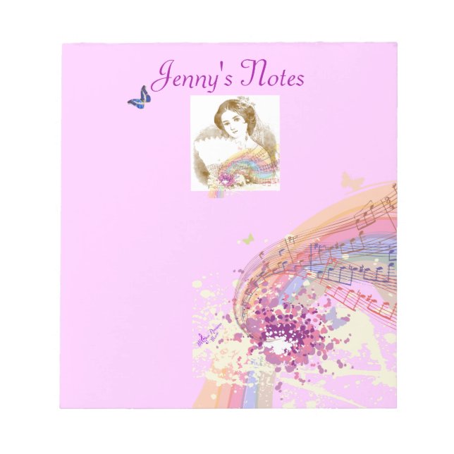 Vintage Lüfterladine - Kleiner Notepad Notizblock (Vorderseite)