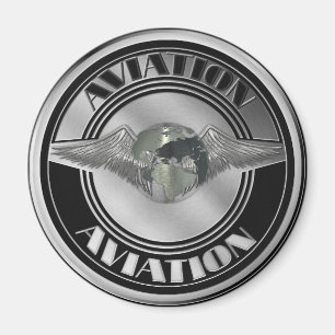 Vintage Luftfahrt-Kunst Magnet