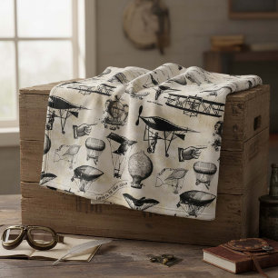 Vintage Luftfahrzeugkennung913 Fleecedecke