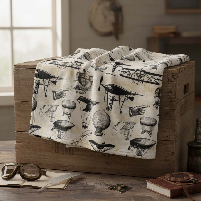 Vintage Luftfahrzeugkennung913 Fleecedecke (Von Creator hochgeladen)