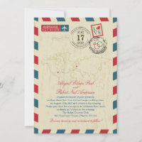 Vintage Luftpost-Hochzeit in Florida und Tschechie