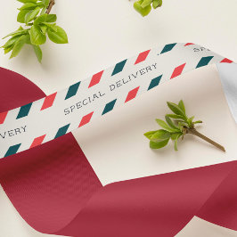 Vintage Luftpost "Sonderlieferung" Satinband