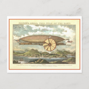 Vintage Luftschiff-Postkarte Postkarte