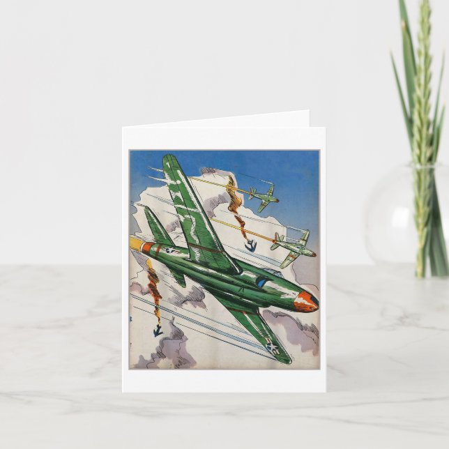 Vintage Luftwaffe USA Jet kämpfen US-Kriegsluftfah Karte (Vorderseite)