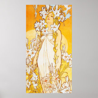 Vintage Lüge von Alphonse Mucha Poster