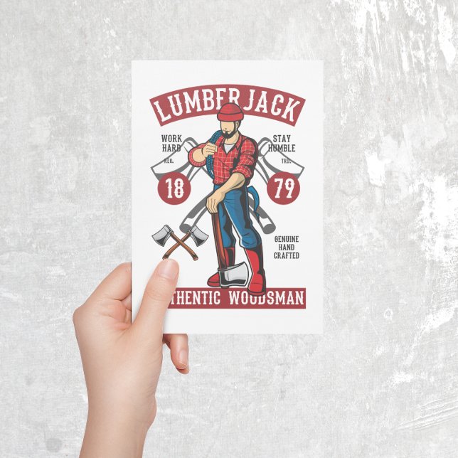 Vintage Lumberjack Postkarte (vintage lumberjack postcard)