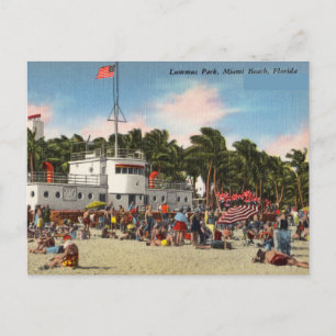 Vintage, Lummus Park, Miami Beach, Florida Postkarte