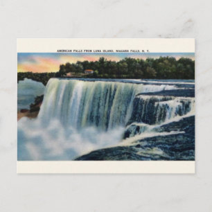 Vintage Luna Island Niagara Falls Post Card Postkarte