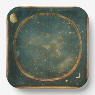 Vintage Lunar Celestial Map Design (2) Pappteller