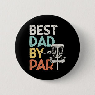 Vintage Lustig Bester Vater Par - Disk Golf Vater Button