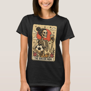 Vintage Lustig Die Fußballmutter Tarotkarte Skelet T-Shirt