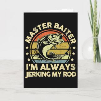 Vintage Lustig Fishing Master Iter Ich Ziehe Immer Karte