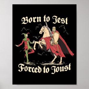 Vintage Lustig Geboren Um Zu Suchen Gezwungen Zum Poster