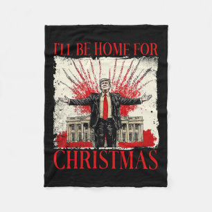 Vintage Lustig Humorvoll Trump Ich werde zu Weihna Fleecedecke