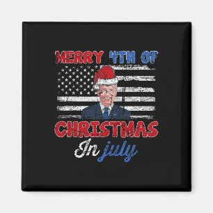 Vintage Lustig Joe Biden Frohe 4. Weihnachten in Magnet