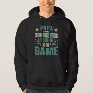 Vintage Lustig Papa Ist Mein Name Fischen Ist Mein Hoodie