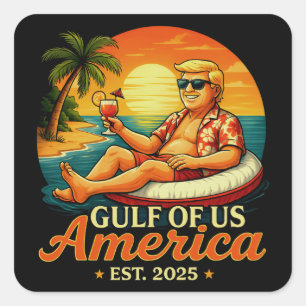 Vintage Lustig Trump Amerikas Golf 2025 Quadratischer Aufkleber
