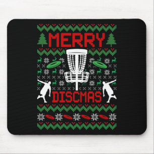 Vintage Lustige Disc Golf hässliches Weihnachten  Mousepad