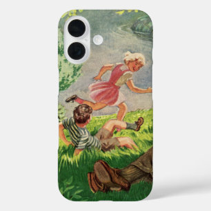 Vintage lustige Familienpicknick unter einem schat iPhone 16 Hülle