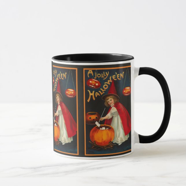 Vintage lustige Halloween-Hexe-Tasse Tasse (Rechts)