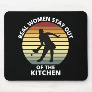 Vintage lustige Pickleball Frauen Mousepad