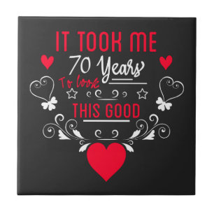 Vintage lustiger 70 Jahre alter Spruch Zitat Fliese